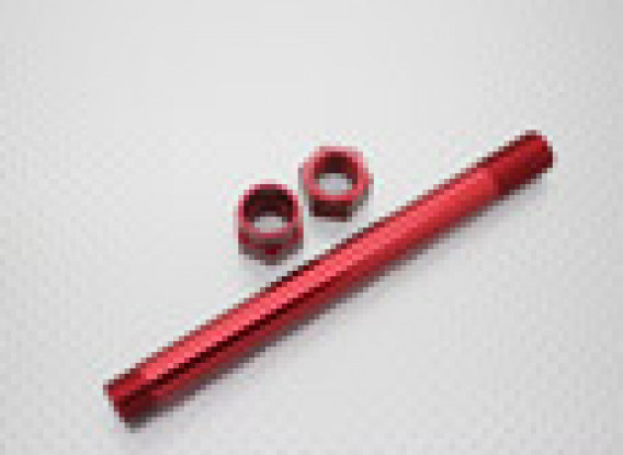 Escala 1/8 soporte de rueda de aluminio de 17 mm - Rojo