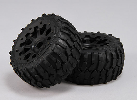 Neumáticos Macadam trasera / ruedas completas Set - 1/5 Baja 260 y 260S