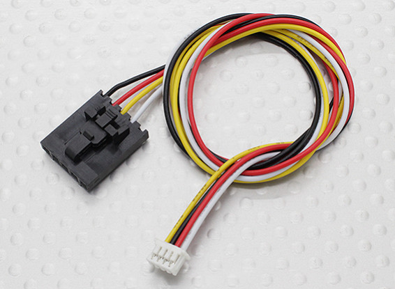 300 mm 5 Pin Molex / JR para 4 Cable Pin conector blanco