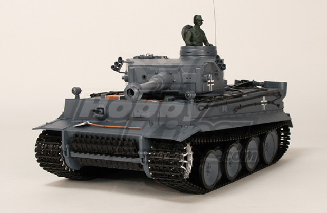 Alemán Tiger I tanque RC RTR w / Airsoft / Humo y Tx (enchufe de Reino Unido)