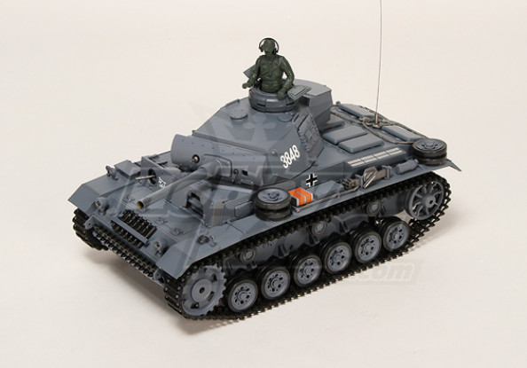 Panzer III Kampfwagen Ausf.L RC Tanque RTR w / Airsoft y Tx