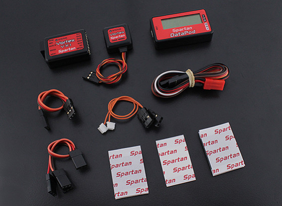 Sistema Spartan Vortex VX1 Flybarless control helicóptero w / DataPod