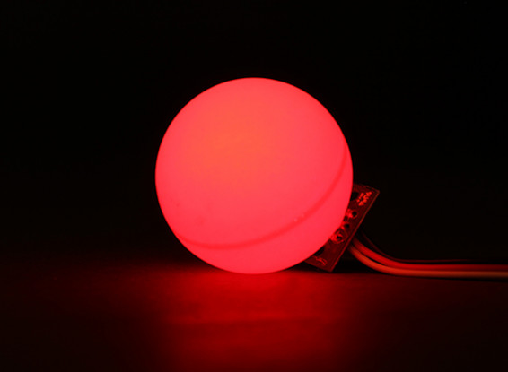 LED PCB estroboscópico Rojo 3.3 ~ 6.0V con la bola del difusor