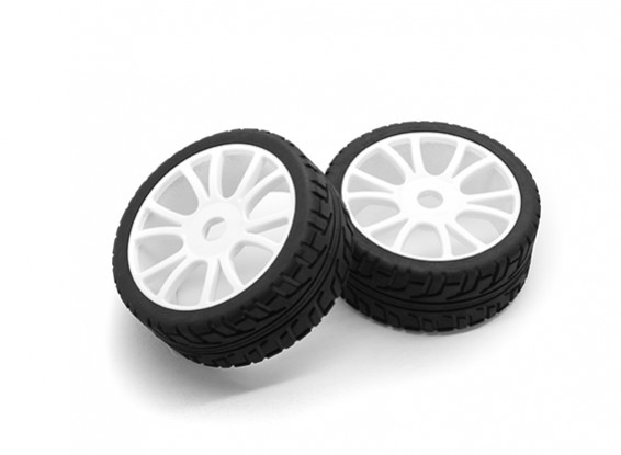 HobbyKing 1/8 Escala de ruedas RX Rally de radios en Y / neumático de 17 mm Hex (blanco)