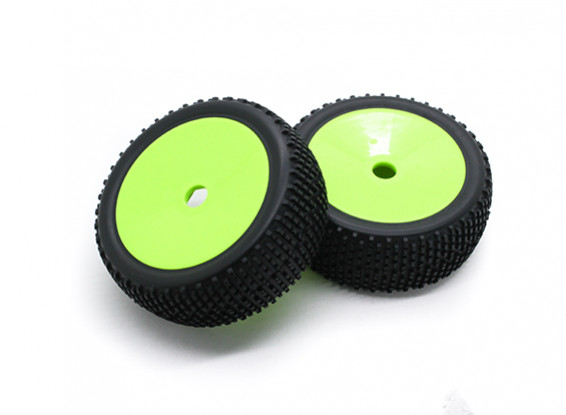 HobbyKing 1/8 Escala K Spec Rally del plato de la rueda / neumático de 17 mm Hex (verde)
