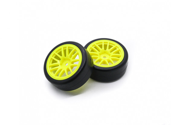HobbyKing 1/10 rueda / neumático Conjunto de radios en Y (amarillo) de 26 mm de coches RC (2pcs)
