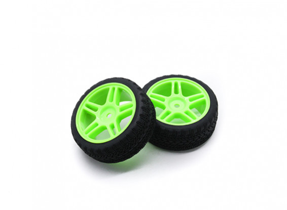 HobbyKing 1/10 rueda / neumático Conjunto AF Rally de radios en estrella (verde) de 26 mm de coches RC (2pcs)