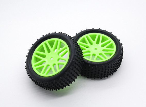 HobbyKing 1/10 Aireador de radios en Y (verde) de la rueda / neumático de 12 mm Hex (2 unidades / bolsa)