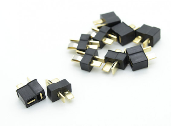 Mini conector del paquete de T Negro (5 pares)