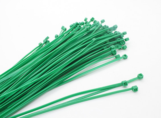 De uniones de cable 160 x 2,5 mm Verde (100pcs)