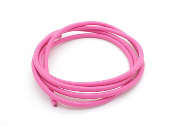 Turnigy Pure-silicona 1m cable 14 AWG (rosa)