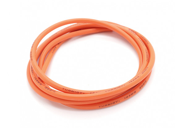 Turnigy Pure-silicona 1m cable 14 AWG (naranja)