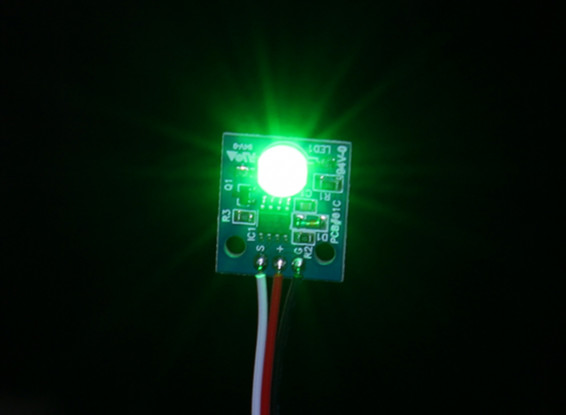 Hobbyking LED PCB estroboscópico de la bola (12V) Verde
