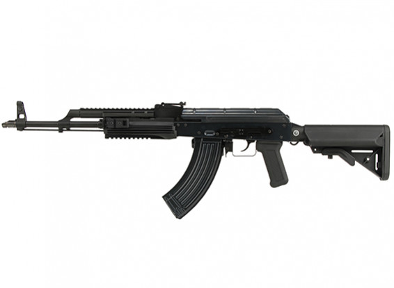 WE AK PMC abierto perno rifle GBB (Negro)