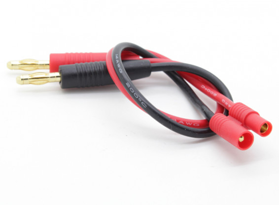 HXT 3.5mm cable de carga de 4 mm con conectores banana (1 unidad)