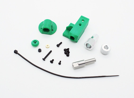 RotorBits montaje servo Set w / Gear (verde)