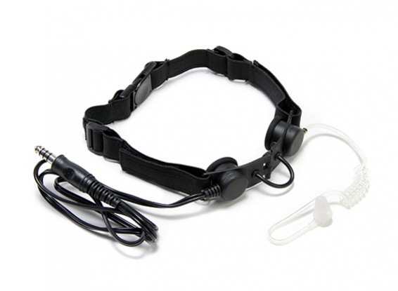 Z Z033 táctico táctico garganta Mic Headset (Negro)