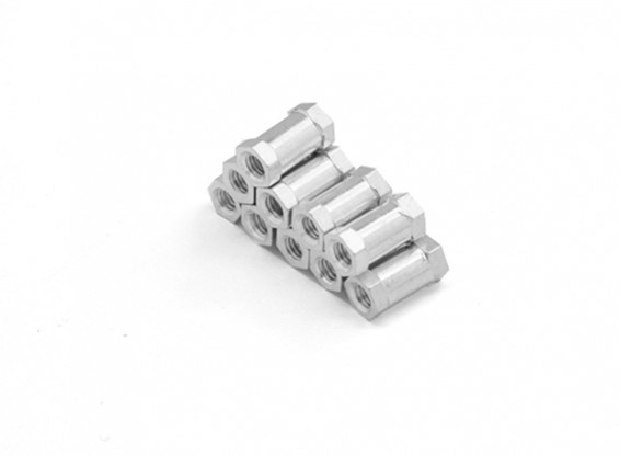 Ligera Ronda de aluminio Sección espaciador M3 x 10 mm (10pcs / set)