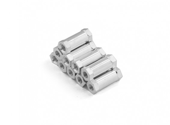Ligera Ronda de aluminio Sección espaciador M3 x 13mm (10pcs / set)