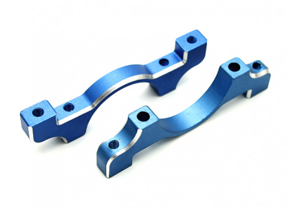 Azul anodizado CNC de aluminio tubo de sujeción 20 mm Diámetro