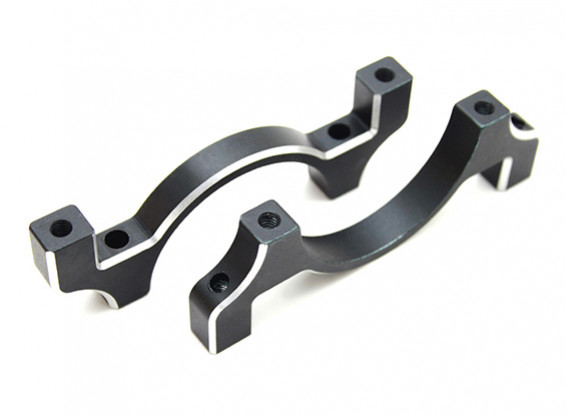 Negro anodizado CNC de aluminio tubo de sujeción 30 mm Diámetro