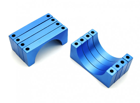 Azul anodizado CNC de aluminio de 6 mm 28 mm Diámetro del tubo de sujeción