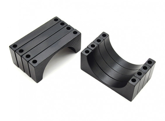 Negro anodizado CNC de aluminio de 6 mm 30 mm Diámetro del tubo de sujeción