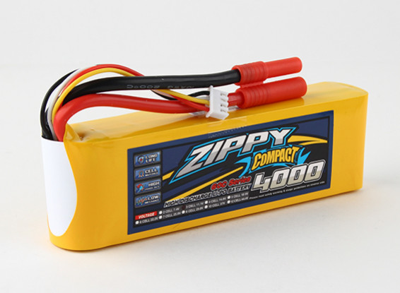 ZIPPY Compacto 4000mAh 3S 60C Lipo Pack de