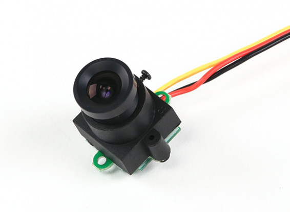 Mini cámara CMOS 520TVL FPV 120deg campo de visión 0.008lux 17x17x24mm (PAL)