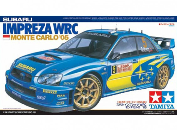 Kit de Tamiya 1/24 Escala Impreza WRC Monte Carlo 05 Modelo de plástico