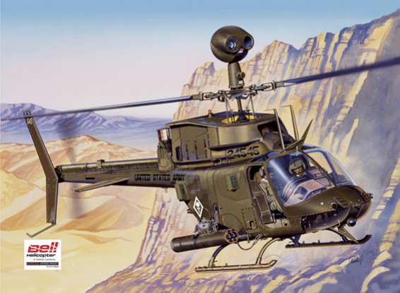 Kit de Italeri 1/48 Escala de Bell OH-58D Kiowa Modelo Plástico
