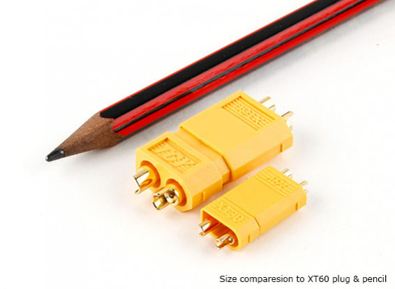 Conectores de corriente de 30 A XT30 para aplicaciones continuas (ESC) Secundarios (5pcs)