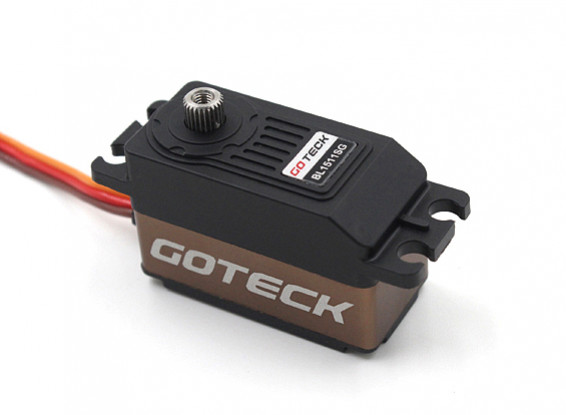Goteck BL1511S Brushless digital MG alto esfuerzo de torsión de perfil bajo del coche Servo 45g / 12kg / 0.07sec