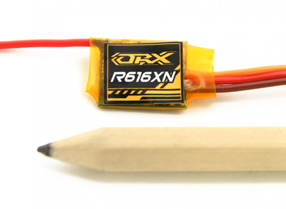 OrangeRx R616XN DSM2 / DSMX receptor compatible con 6CH CPPM Nano a prueba de fallos