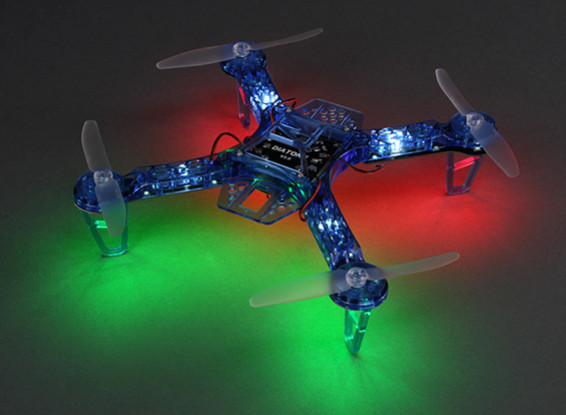 Noche HobbyKing FPV250 V4 azul del fantasma Edición LED folleto FPV aviones no tripulados (azul) (Kit)