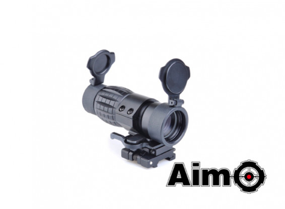 AIM-O 4x Lupa con Flip-to-montaje lateral (Negro)