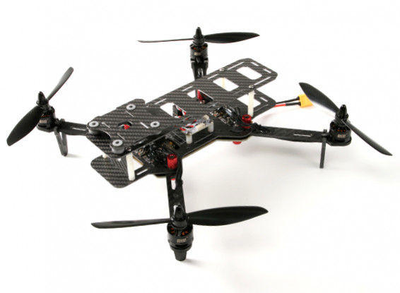 DYS 320 fibra de carbono total Quadcopter plegable con el caso de almacenamiento (PNF)