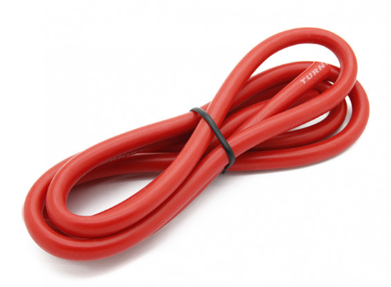 Turnigy alta calidad de silicona 8AWG Wire 1m (rojo)