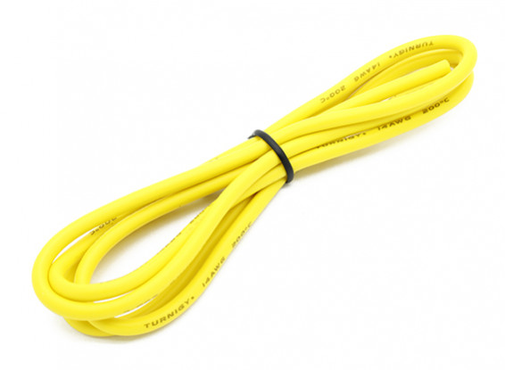 Turnigy alta calidad de silicona de alambre de 14 AWG 1m (amarillo)