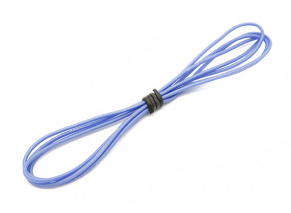 Turnigy alta calidad de silicona 24AWG Wire 1m (azul)