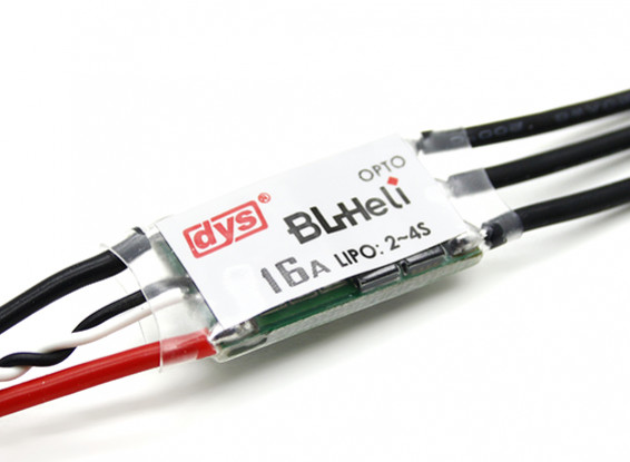 Controlador DYS 16Amp Micro Opto BLHeli multi-rotor de velocidad electrónico (BLHeli firmware) SN16A