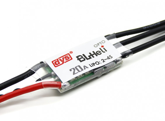 Controlador DYS 20Amp Micro Opto BLHeli multi-rotor de velocidad electrónico (BLHeli firmware) SN20A