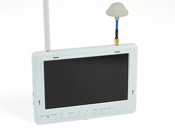 7 "1024 x 600 32CH 5.8GHz FPV monitor LCD w / Búsqueda automática y Div Rx Fieldview 777 HD (enchufe de EE.UU.)