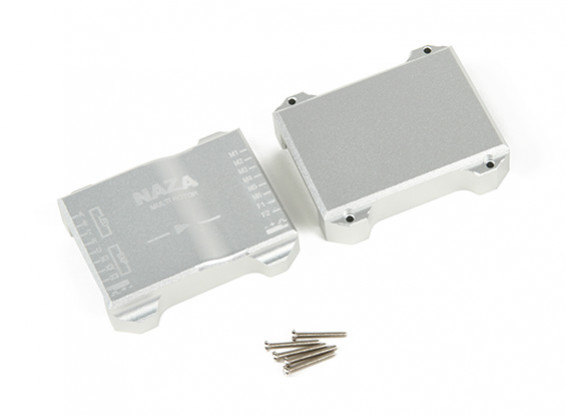 Caja protectora de CNC de aluminio para el regulador de vuelo Naza (plata)
