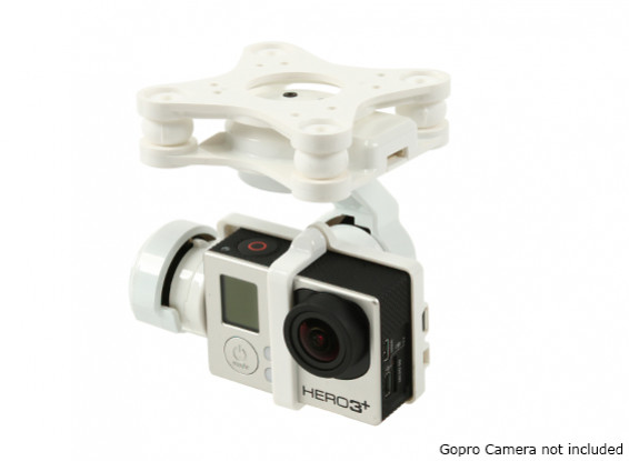 GH3-3D 3 ejes cardán de la cámara (Blanco)