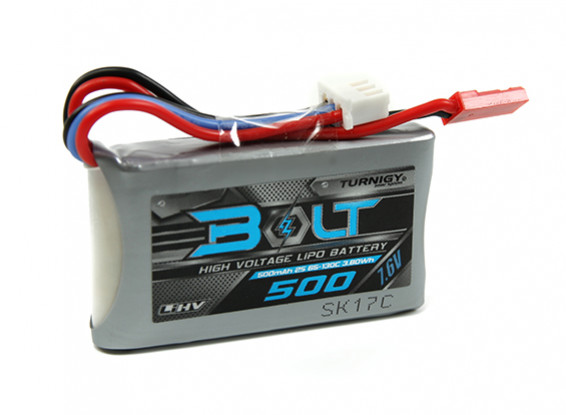 Turnigy Bolt 500mAh 2S 7.6V 65 ~ 130C Paquete de LiPo de Alto Voltaje (LiHV)
