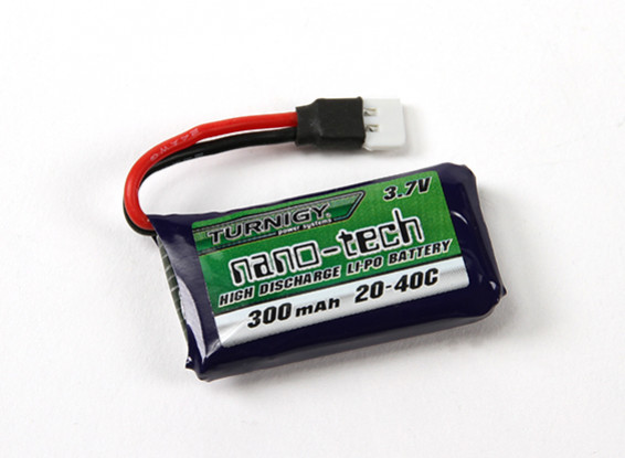 Turnigy nano-tech 300mAh 1S 20 ~ 40C Lipo Pack (Losi Mini Compatible)