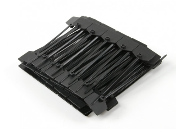 Sujetacables de 120 mm x 3 mm negro con marcador Tag (100pcs)