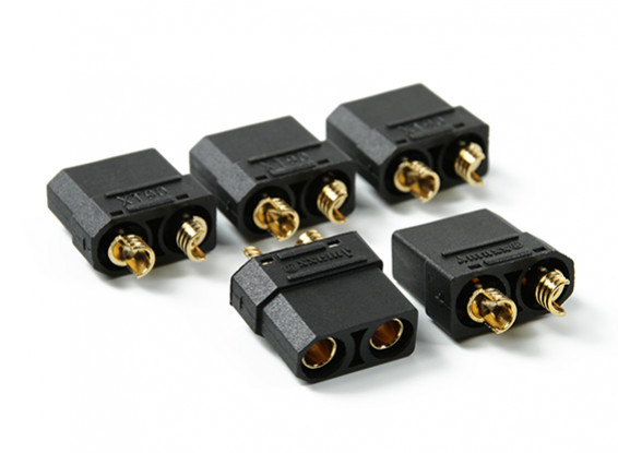 Nylon XT90 conectores hembra (5 PC / bolsa) Negro