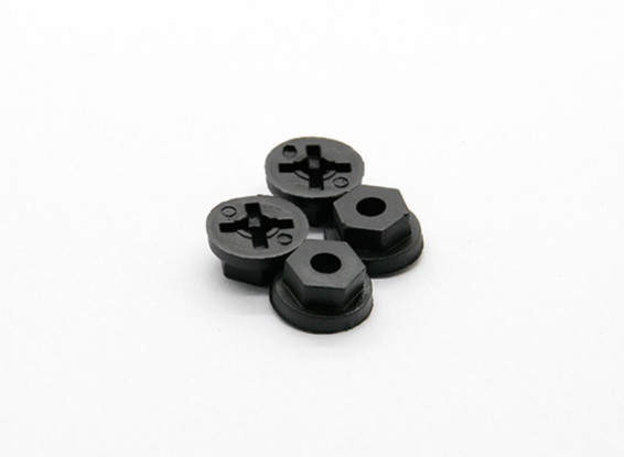 Rueda hexagonal (4pcs) - Basher Rocksta 1/24 4WS Mini Rock Crawler